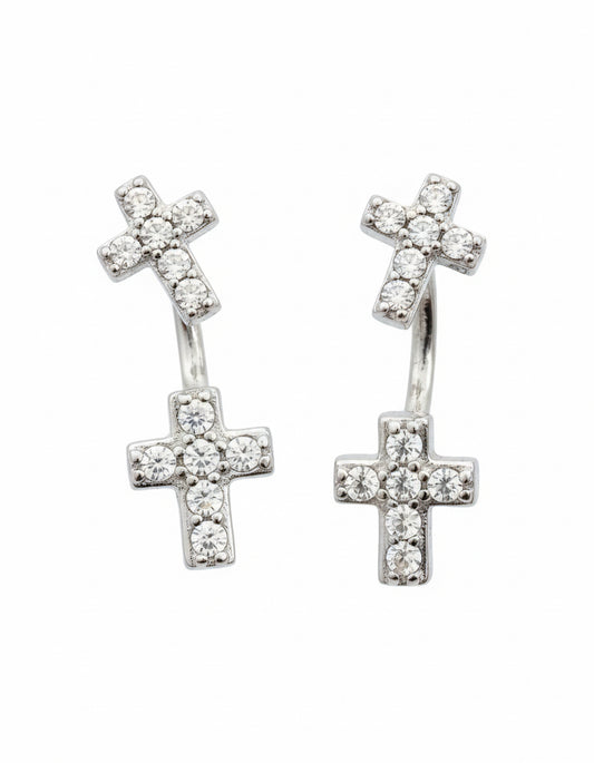 The Dual Cross Earrings