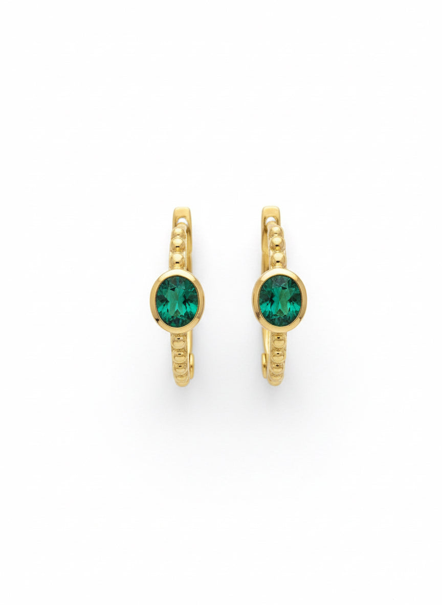 The Green Halo Earrings