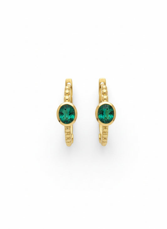 The Green Halo Earrings